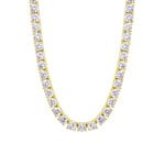 5mm Tenniscollier Gelb vergoldet mit Zirkonia