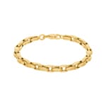 6.7mm Cable Bracelet Semi Solid 750/18 K Yellow Gold