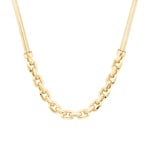 6.7mm Fantasiecollier 750/18 K Gelbgold halbmassiv