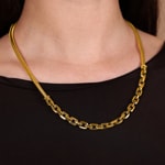 6.7mm Fantasy Necklace Semi Solid 750/18 K Yellow Gold - KE-100150-GG