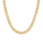 7.0mm Curb Chain Semi Solid 750/18 K Yellow Gold