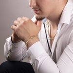 7.4mm Panzerarmband 750/18 K Gelbgold halbmassiv - AR-G180-GG