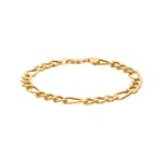 7.7mm Figaroarmband 750/18 K Gelbgold halbmassiv