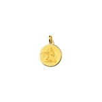 Pendant 750/18 K Yellow Gold 15mm, Guardian Angel