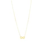 Collier mit Anhänger 750/18 K Gelbgold 42cm, Infinity