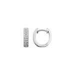 Hoop Earrings 750/18 K White Gold with Diamonds 0.43ct. H/si
