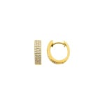 Créoles or jaune 750/18 ct avec diamants 0.43ct. H/si