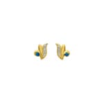 Ohrstecker 750/18 K Gelbgold mit Saphir