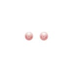 Clous d'oreilles or jaune 750/18 ct avec perle de culture d'eau douce rose Ø 6mm