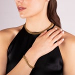 8mm Cuban Link Curb Chain Gold plated - KE0023-G-8MM