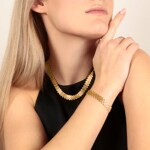 9.1mm Collier 750/18 K Gelbgold halbmassiv - KE-0014-GG