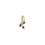 Pendentif or jaune 750/18 ct avec 3 saphirs et diamants 0.01ct.