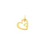 Pendentif or jaune 750/18 ct Cœur 19x18mm - P104.3