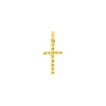 Pendentif or jaune 750/18 ct 13 x 22mm, Croix