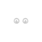Stud Earrings 750/18 K White Gold with Diamonds 0.02ct. H/p1
