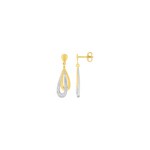 Drop Earrings 750/18 K Yellow and White Gold with Diamonds 0.08ct. H/p1 - RY351BB4