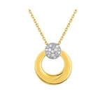Collier 750/18 K Gelb-/Weissgold mit Diamanten 0.07ct. H/p1