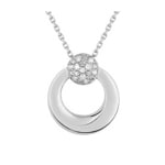 Collier 750/18 K Weissgold mit Diamanten 0.07ct. H/p1