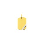 Engravable Pendant 750/18 K Yellow and White Gold 15x22mm