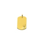 Plakette 750/18 K Gelbgold tonneau 15x22mm