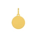 Plaquette or jaune 750/18 ct ronde Ø 12mm
