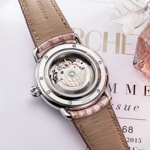 Aerowatch 1942 Automatic Moon Phase Pink Leather - A 77983 AA02 BR RO