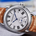 Aerowatch 1942 Automatic Petite Seconde Silbrig / Braun - A 76983 AA02