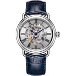 Aerowatch 1942 Automatic Skeleton Leder blau
