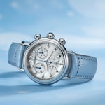 Aerowatch 1942 Chronolady Cuir bleu - A 81105 AA01
