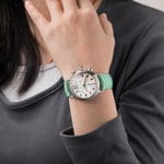Aerowatch 1942 Chronolady Leather Green - A 81105 AA03