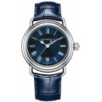 Aerowatch 1942 Elegance en cuir bleu