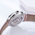 Aerowatch 1942 Lady Automatic Skeleton en cuir rose - A 60960 AA18