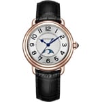 Aerowatch 1942 Lady Moon Phase Rose / Brown Leather