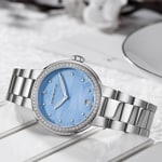 Aerowatch Harmonie Lady Quartz Diamonds Blue 35mm - A 42107 AA01 DIA M
