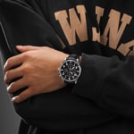 Aerowatch Les Grandes Classiques Aviator Automatic Chrono Day-Date Black - A 61989 AA09