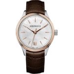 Aerowatch Les Grandes Classiques Lady en cuir brun