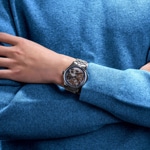 Aerowatch Renaissance Classic Skeleton Edelstahl Silbrig / Blau - A 50981 AA03 M