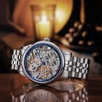 Aerowatch Renaissance Classic Skeleton Edelstahl Silbrig / Blau - A 50981 AA03 M