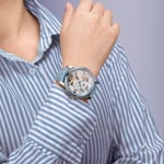 Aerowatch Renaissance Skeleton Lady Bleu - A 57981 AA26