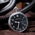 Aerowatch Taschenuhr Lépine Pilot Mechanical Silbrig / Schwarz Ø 48.5mm  - 50832 AA02