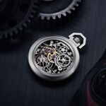 Aerowatch Pocket Watch Lépine Mechanical Tornado Skeleton Silver - 50829 AA04 SQ