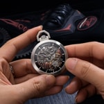 Aerowatch Pocket Watch Lépine Mechanical Tornado Skeleton Silver - 50829 AA04 SQ