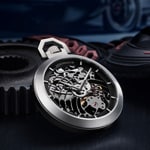 Aerowatch Pocket Watch Lépine Mechanical Tornado Skeleton Silver - 50829 AA04 SQ