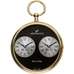 Aerowatch Taschenuhr Lépine Quartz Dual Time Goldig / Schwarz Ø 47mm