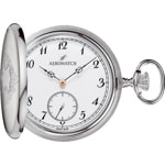 Aerowatch Pocket Watch Savonnette Mechanical Silver Ø 50mm