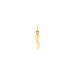 Pendentif or jaune 375/9 ct Corne italienne
