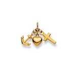 Anhänger 375/9 K Gelbgold, Glaube Liebe Hoffnung