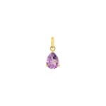Pendant 375/9 K Yellow Gold with Pear Cut Amethyst