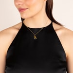 Anhänger 750/18 K Bicolor Buchstabe B mit Diamant - 1556.07877/0020