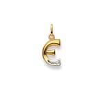 Anhänger 750/18 K Bicolor mit Diamant, Buchstabe E